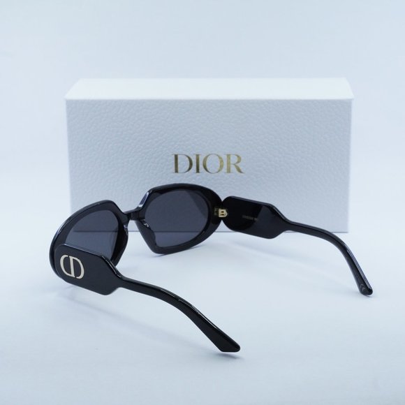FINAL PRICE NEW DIOR DiorBobby R2U 10A0 SHINY BLACK / SMOKE SUNGLASSES - Picture 6 of 12